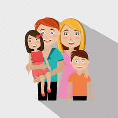 Fototapeta premium members of the family design 