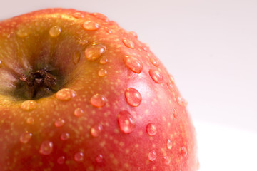 Red apple. Macro