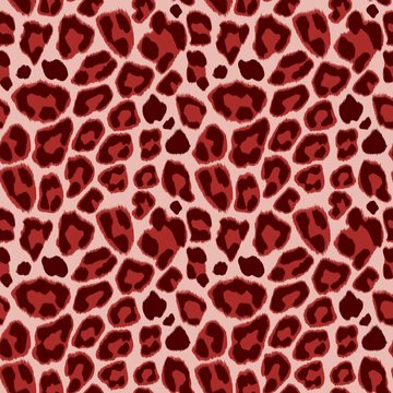 Red Leopard Seamless Pattern
