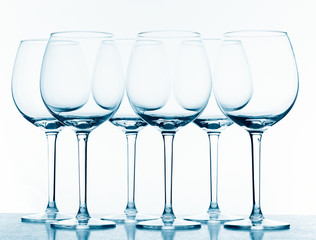 empty wine glasses