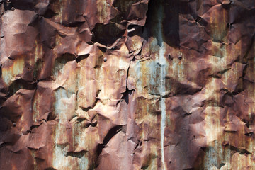rusty zinc wall