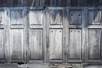 grunge wooden folding door