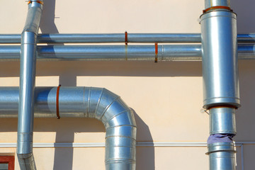 Industrial pipes. Air ventilation.