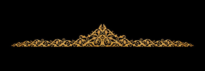 Ornament of gold plated vintage floral ,victorian Style