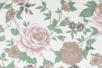 vintage style of tapestry flowers fabric pattern background