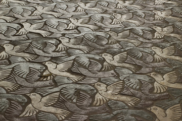 Birds pattern mosaic floor