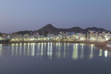 Pushkar city in Rajasthan state of India