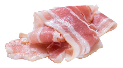 Raw Bacon (isolated on white)