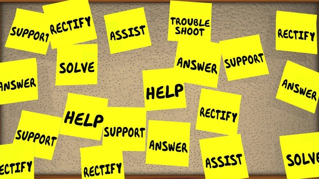 Customer Service Support Help Assistance Solve Problem Sticky Notes