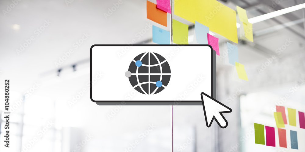 Poster global communication networking interface concept