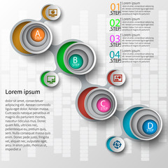 Abstract 3D Paper Infographics