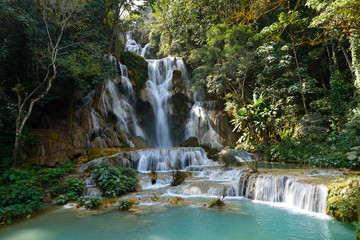 Fototapeta na wymiar Kuang Si Waterfall, Luang Prabang, Laos