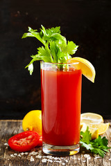 Bloody mary cocktail.