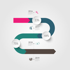 Time line infographic and icons vector design template.