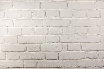 Weathered texture stained old white brick wall