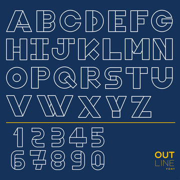 OUTLINE font
26 English alphabets and 10 number created in graphic style with adjustable line and simple shape.