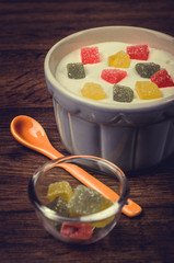 Sweet meal from milk.