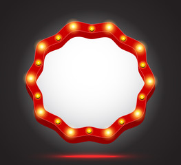 Retro light frame banner