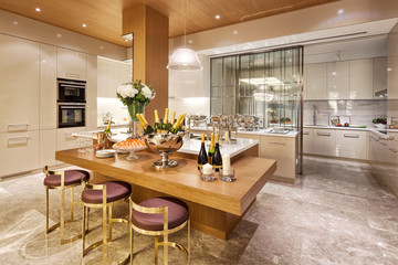 interior of modern dining room