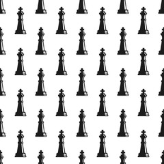 Fototapeta premium Chess queen seamless background. Chess seamless pattern for chess game
