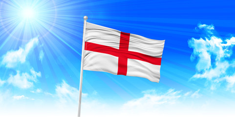 イングランド　 国旗　空　背景