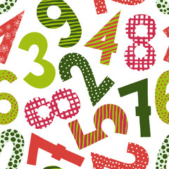 Set of numbers 0-9 letters vector. 
