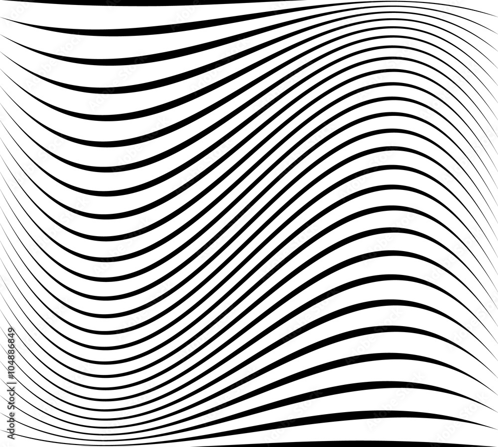 Poster Abstract pattern / texture with wavy, billowy lines