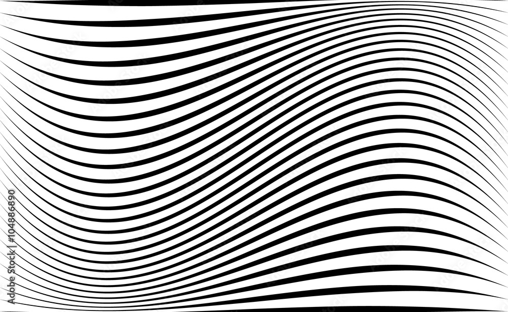Poster abstract pattern / texture with wavy, billowy lines