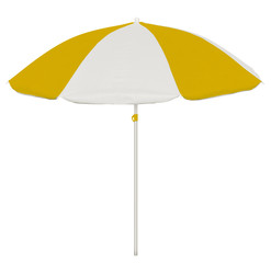 Beach umbrella - yellow and white