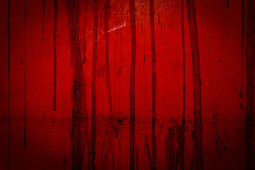 water flowed on red wall,abstract background