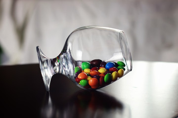candy dragee in glass