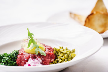 tartare with egg