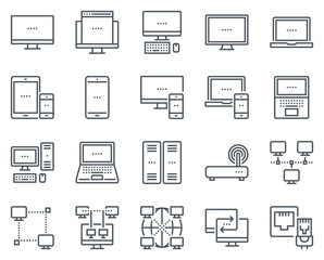 Technology and computers icon set