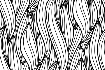 Vector floral background of drawn lines