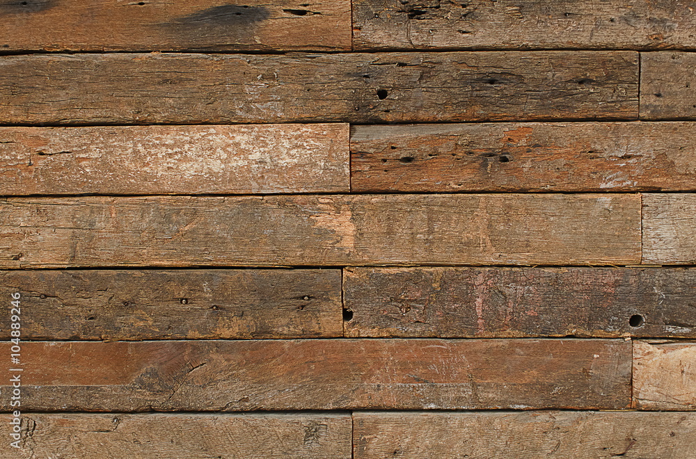 Poster Old wood texture for pattern and background