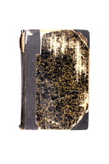 Studio shot of old book on white background