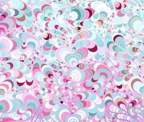 Fototapeta premium Vector floral background of drawn lines