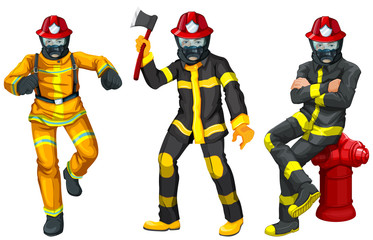 Fire fighters in uniform