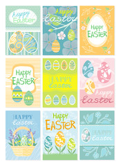 Set of Brochure Flyer Layout Easter