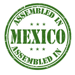 Assembled in Mexico stamp
