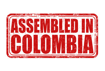 Assembled in Colombia stamp