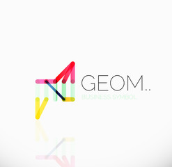 Logo, linear abstract geometric icon