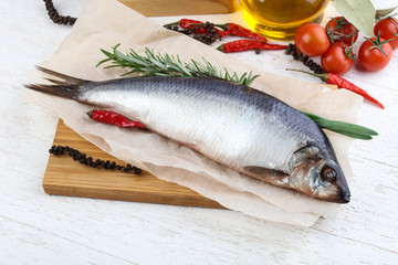Herring with onion and rosemary