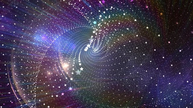 space spiral animated abstract background