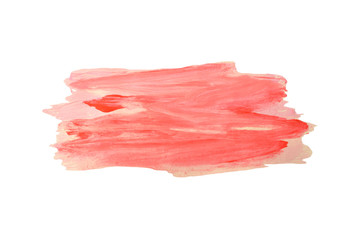 Abstract splash of pink watercolor on white background
