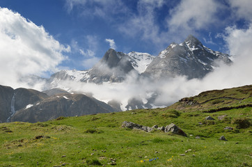 Spring view of the mountains, Pyrenees