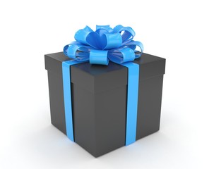 gift box with bows isolated on white