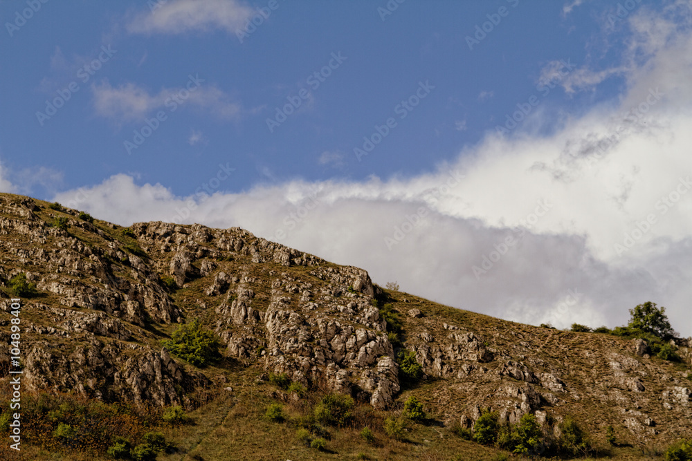 Wall mural Hilly area