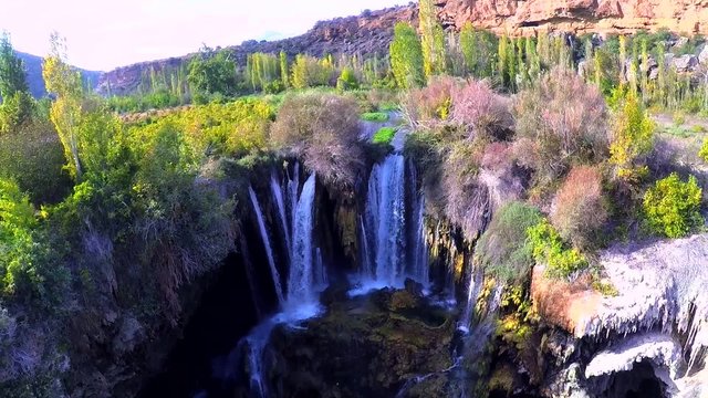 yerkopru waterfalls, hadim, konya, turkey
