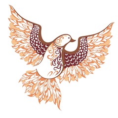 Vector illustration with a bird 